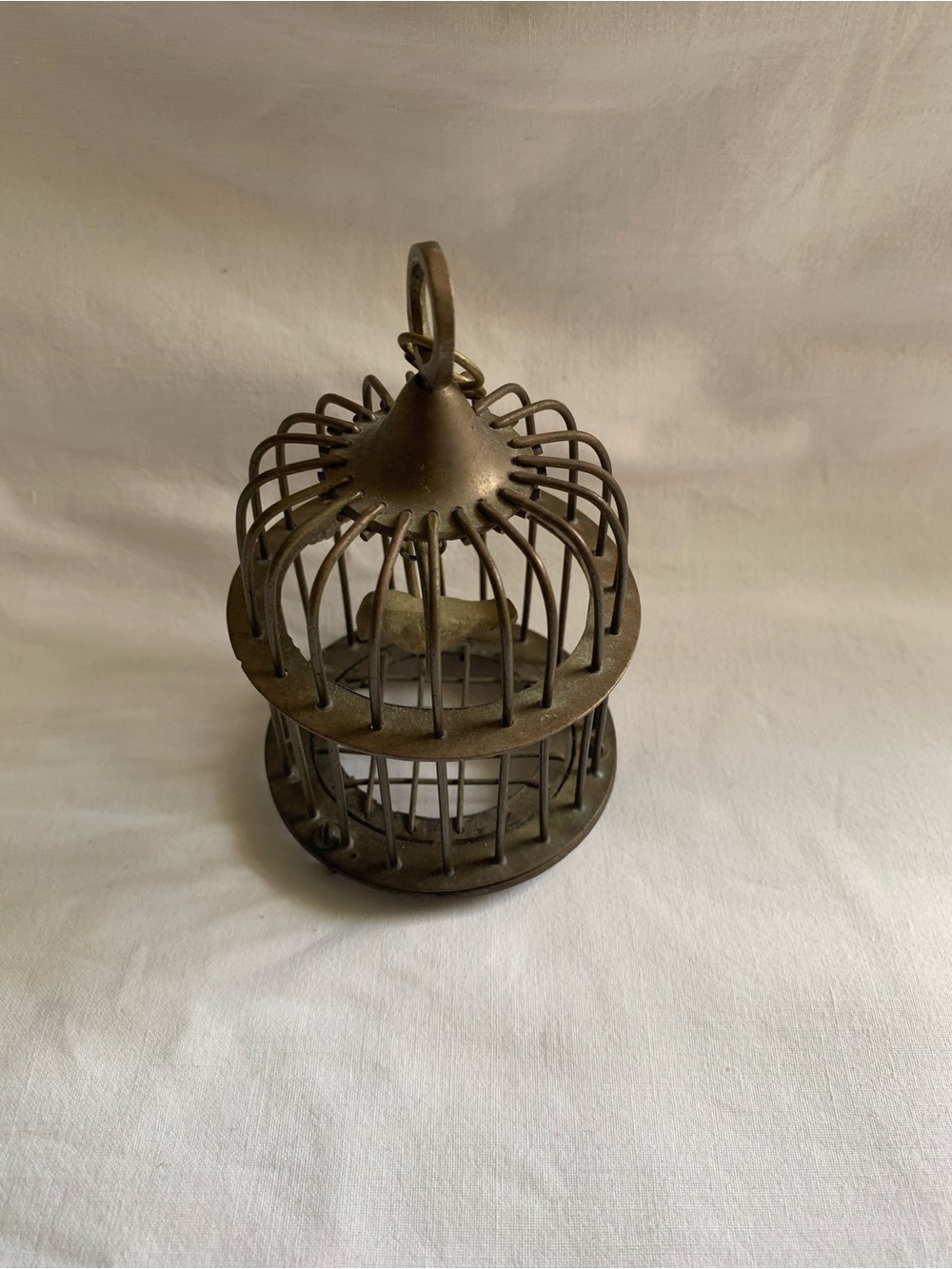 Vintage Miniature Brass Bird Cage - Picture 4 of 8